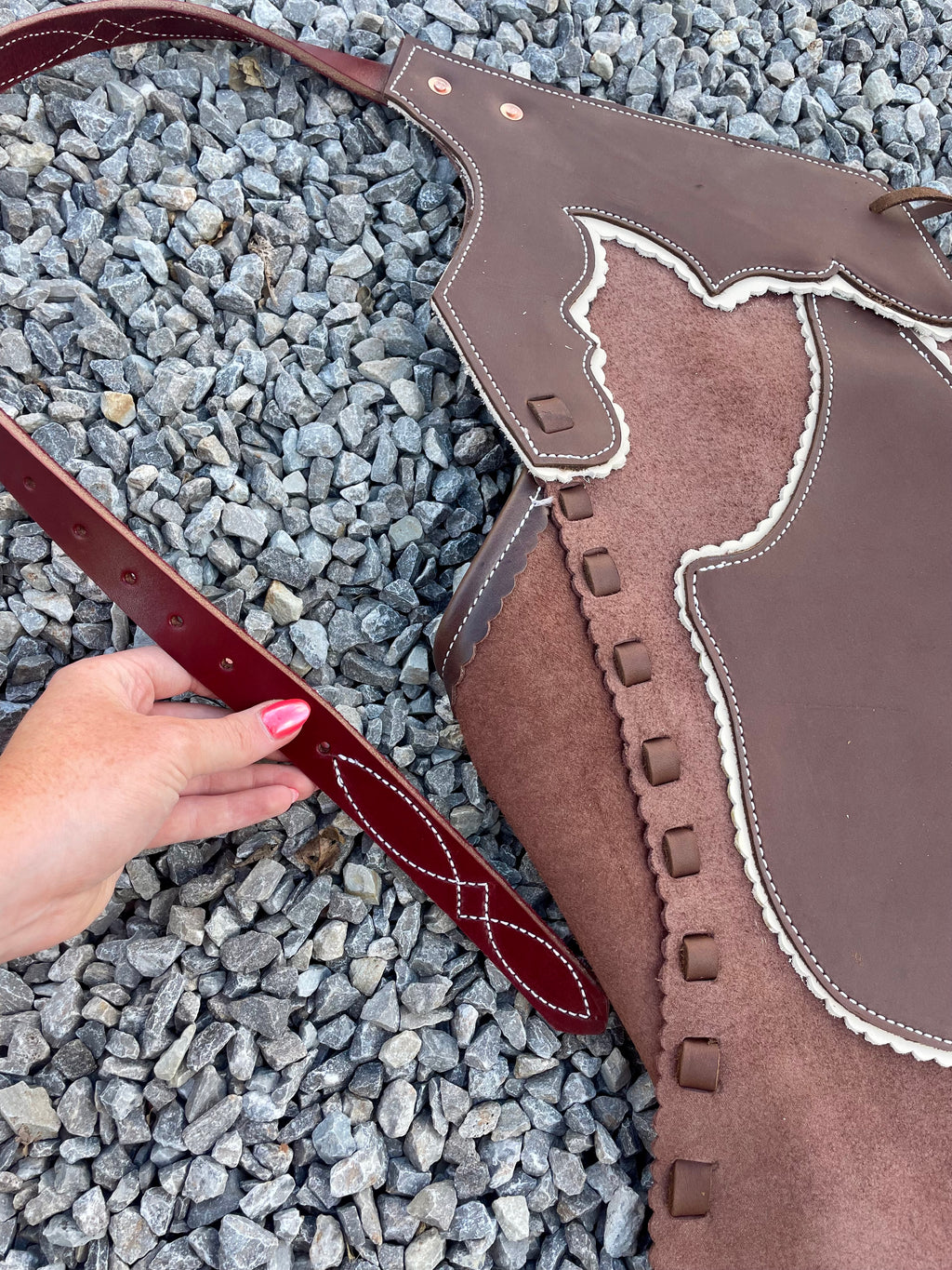Brown Roughout Rustler Chaps